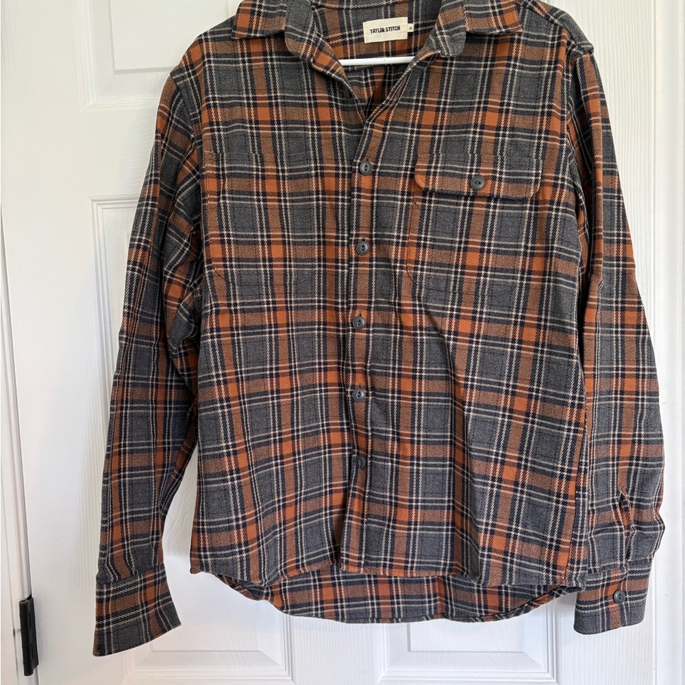 Taylor Stitch 100% Organic Cotton Men’s  Plaid Shirt